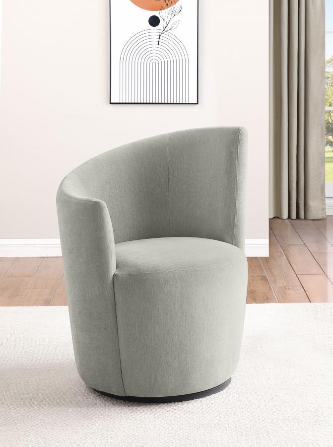 Nueva - Upholstered Swivel Chair Curved Backrest by Coaster Fine Furniture | Bel Furniture