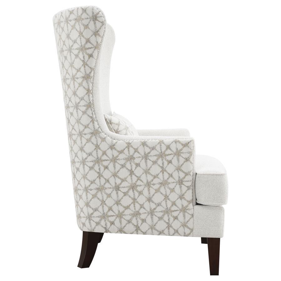 Pippin - Upholstered High Wingback Accent Chair - Latte by Coaster Fine Furniture | Bel Furniture
