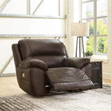 Dunleith - Chocolate - Zero Wall Recliner w/PWR HDRST by Signature Design by Ashley® | Bel Furniture
