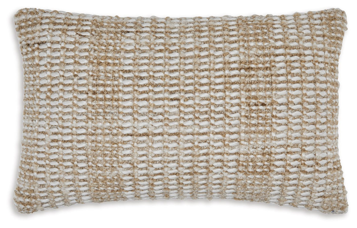 Hathby Pillow (Set of 4) Tan and White