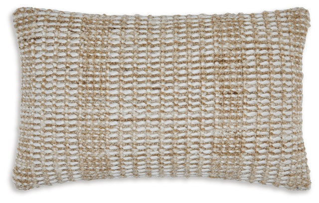 Hathby Pillow (Set of 4) Tan and White