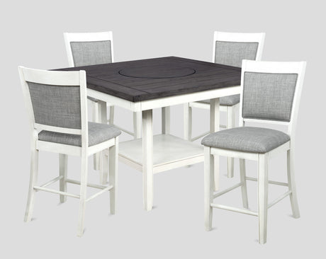 Fulton - Dining Room Set White 5 Pc. Table, 4 Chairs by Crown Mark | Bel Furniture