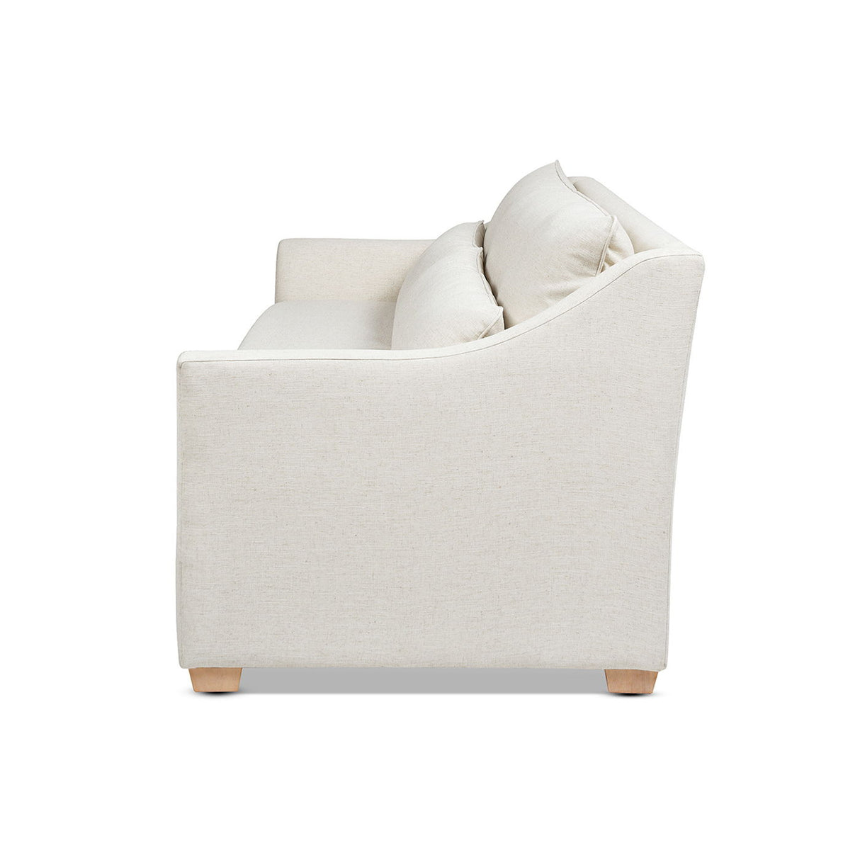 Ada - Flared Arm Contemporary Sofa With Lumbar Pillows - Flax White by Jennifer Taylor Home | Bel Furniture