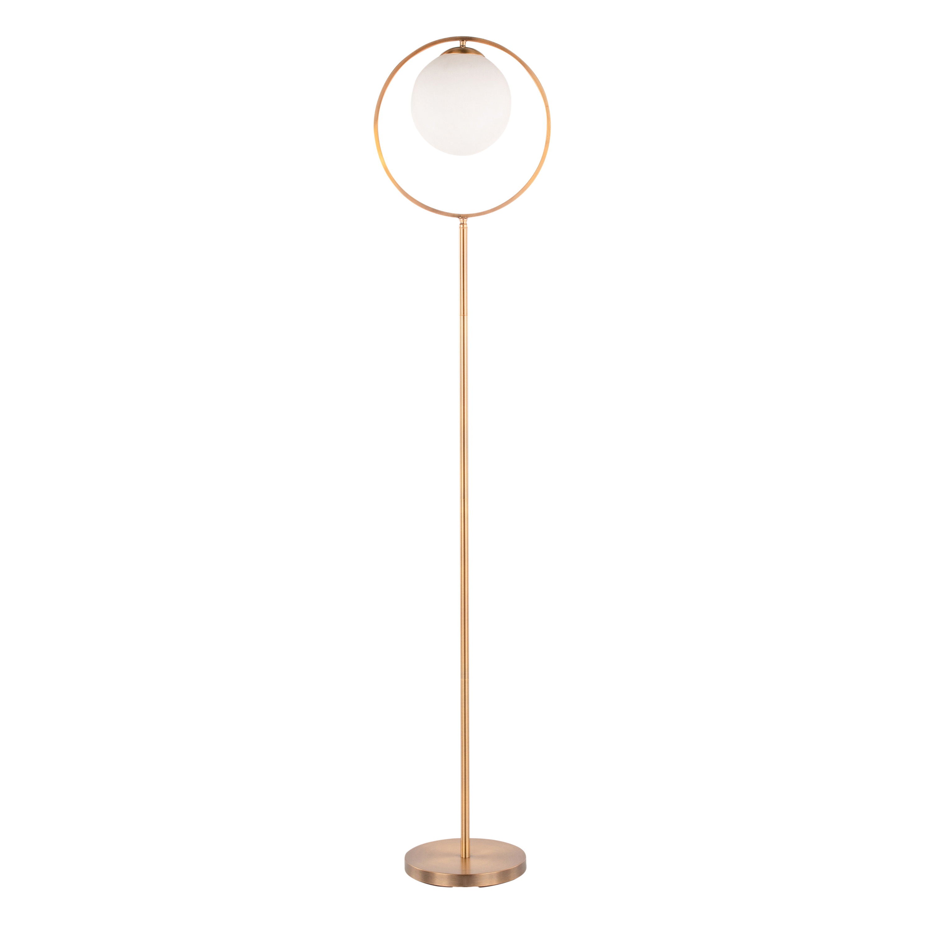 Moon - Contemporary Floor Lamp - Gold / Frosted