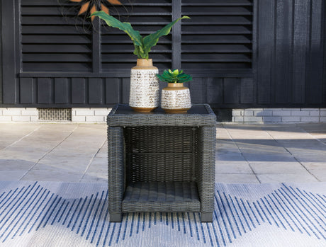 Elite Park - Gray - Square End Table by Signature Design by Ashley® | Bel Furniture