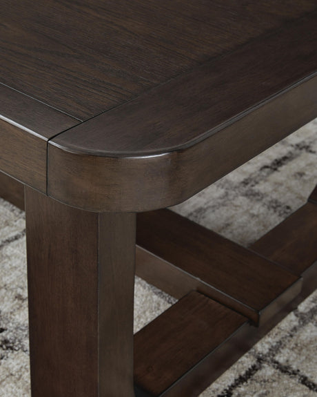 Breckington - Rectangular Cocktail Table - Dark Brown - view 7