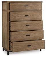 Tomtyn - Light Brown - Five Drawer Chest by Benchcraft® | Bel Furniture