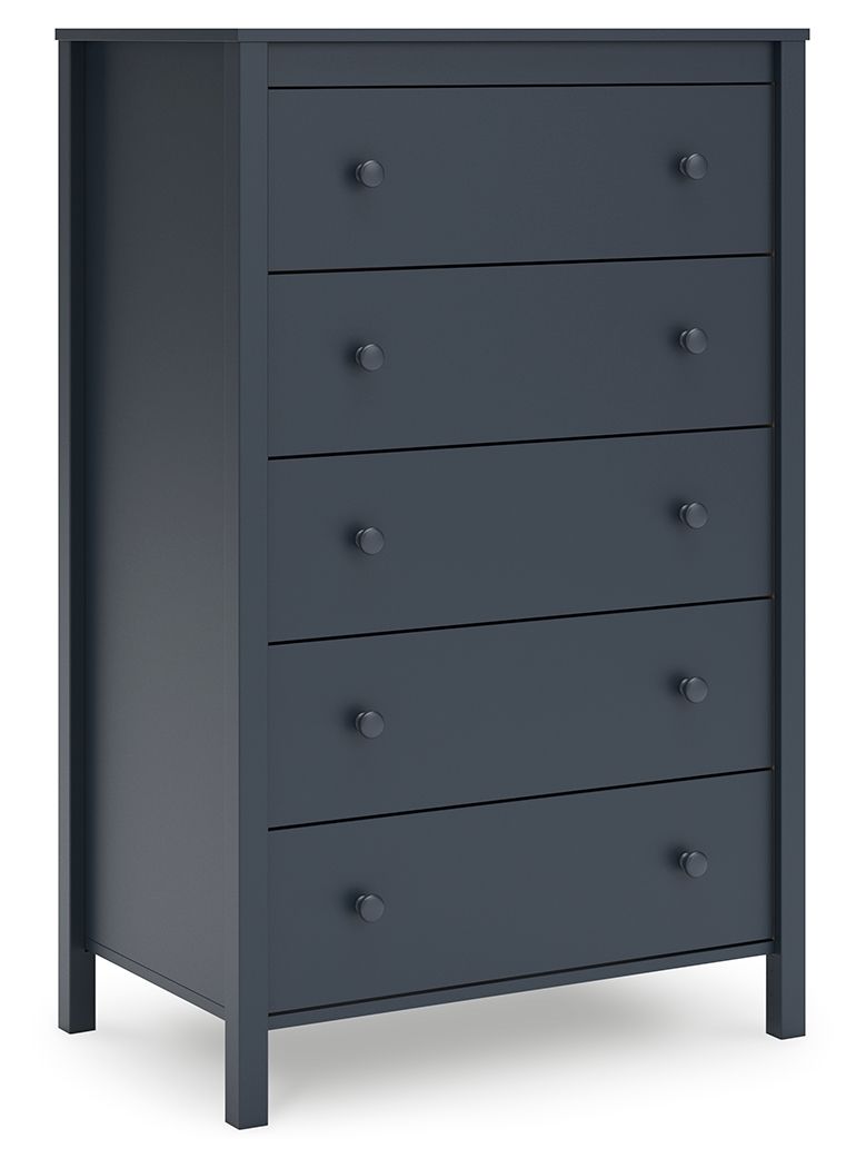 Simmenfort - Navy Blue - Five Drawer Chest by Signature Design by Ashley® | Bel Furniture