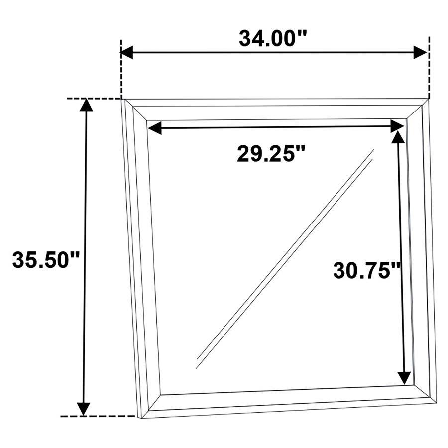 Janelle - Dresser Mirror - White