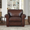Brookfield - Top Grain Leather Chair Dark Brown by Hydeline Furniture | Bel Furniture