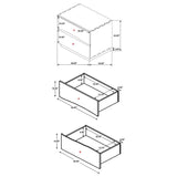 Winslow - 2-Drawer Nightstand - Smokey Walnut by CoasterElevations | Bel Furniture