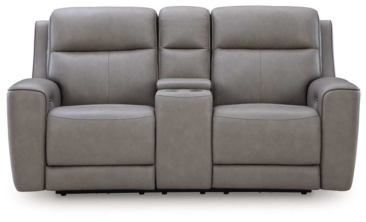 5Z-Comfort - Relaxation - Power Reclining Loveseat with Console / Adj Headrest by Signature Design by Ashley® | Bel Furniture