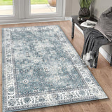 Toucan - Washable Non - Slip Area Rug, Elegant Design - Silver by Icona Home Decor | Bel Furniture