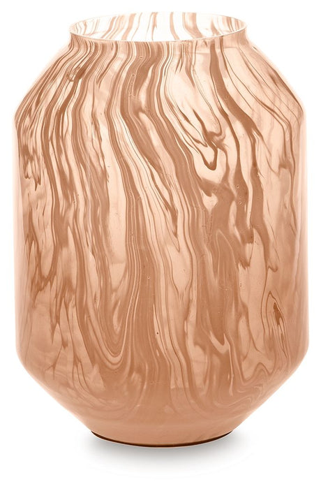 Dushby - Vase Light Brown 7"W x 7"D x 9.5"H by Signature Design by Ashley® | Bel Furniture