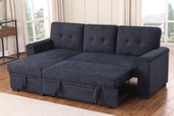 Lucca II - 84.5"W Reversible Sleeper Sectional Sofa with Storage Chaise by Lilola Home | Bel Furniture