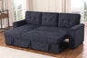 Lucca II - 84.5"W Reversible Sleeper Sectional Sofa with Storage Chaise by Lilola Home | Bel Furniture