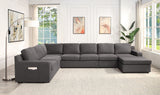 Waylon - Linen Sectional Sofa by Lilola Home | Bel Furniture