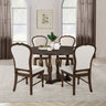 Landon - Round Dining Table Set Dark Brown 5 Pc. Table, 4 Chairs by Coaster Fine Furniture | Bel Furniture