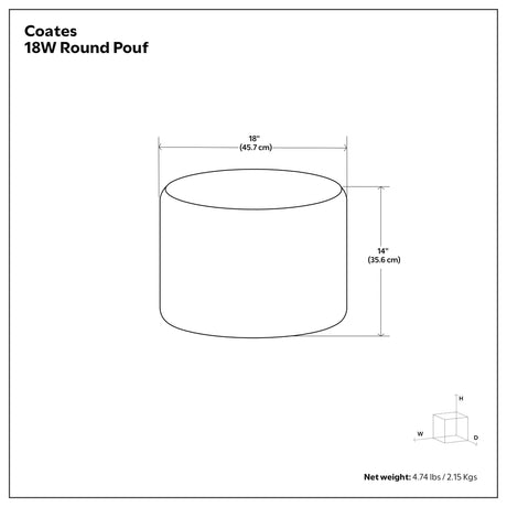 Coates - Round Macrame Pouf - Natural - view 5