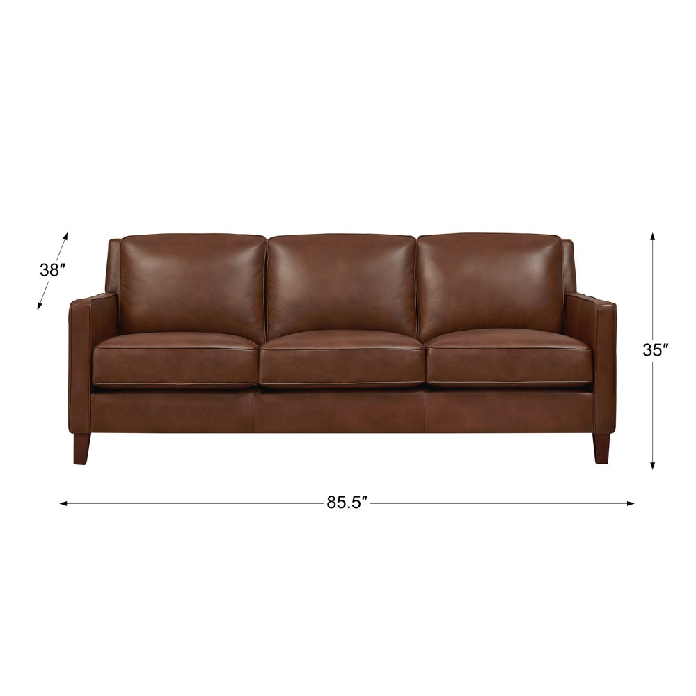 Ashby - Leather Sofa - Pecan