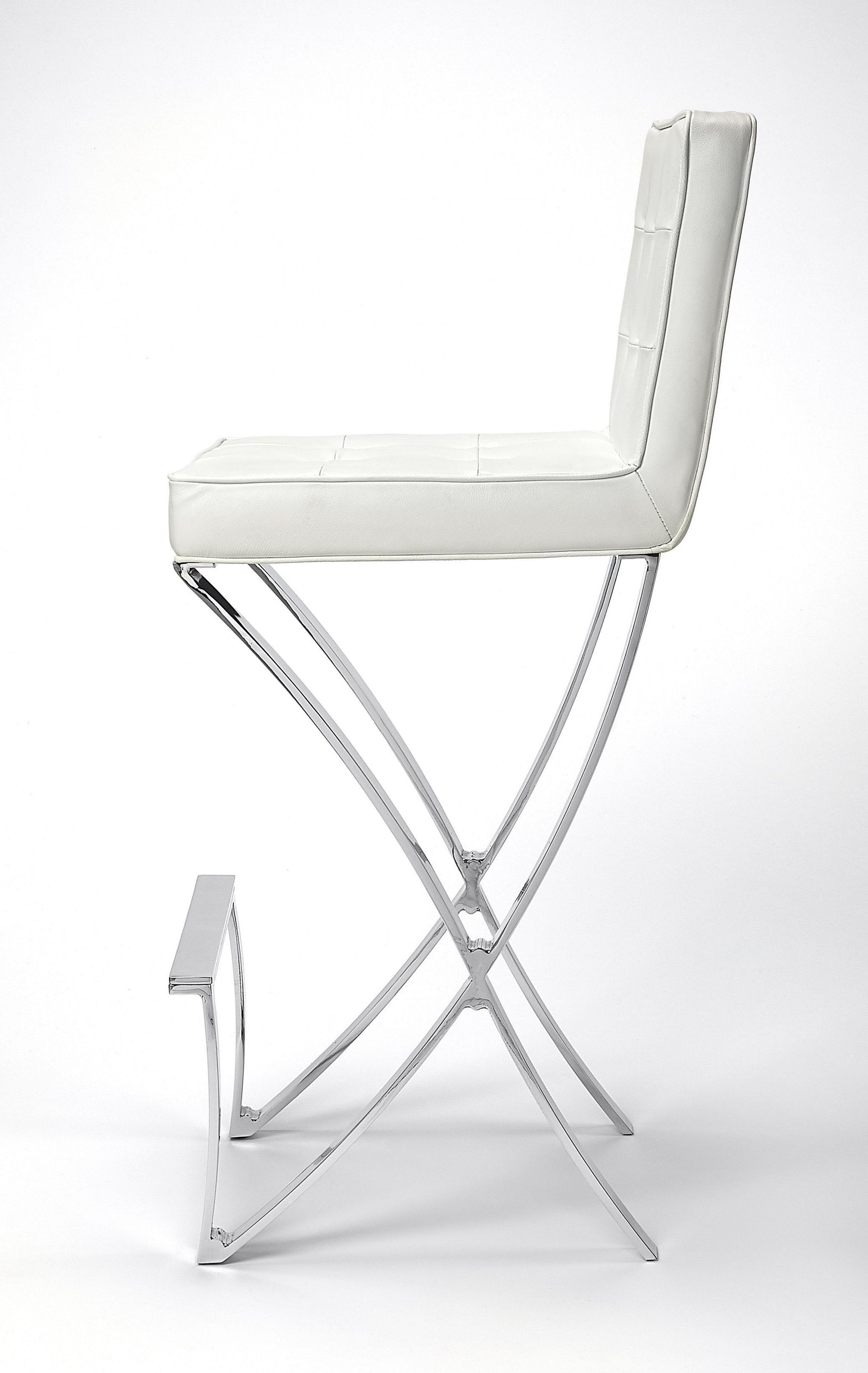 Iron Bar Chair - Off - White / Silver