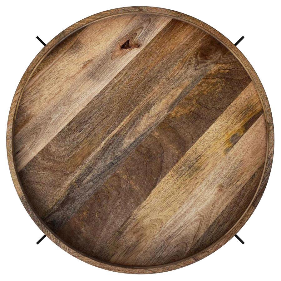 Adhvik - Round Table With Marble Shelf by Coaster Fine Furniture | Bel Furniture