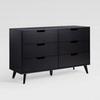 Hans - Mid-Century Hans 6 Drawer Dresser With Cut-Out Handles