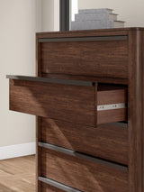 Dilenno - Five Drawer Chest - Dark Brown