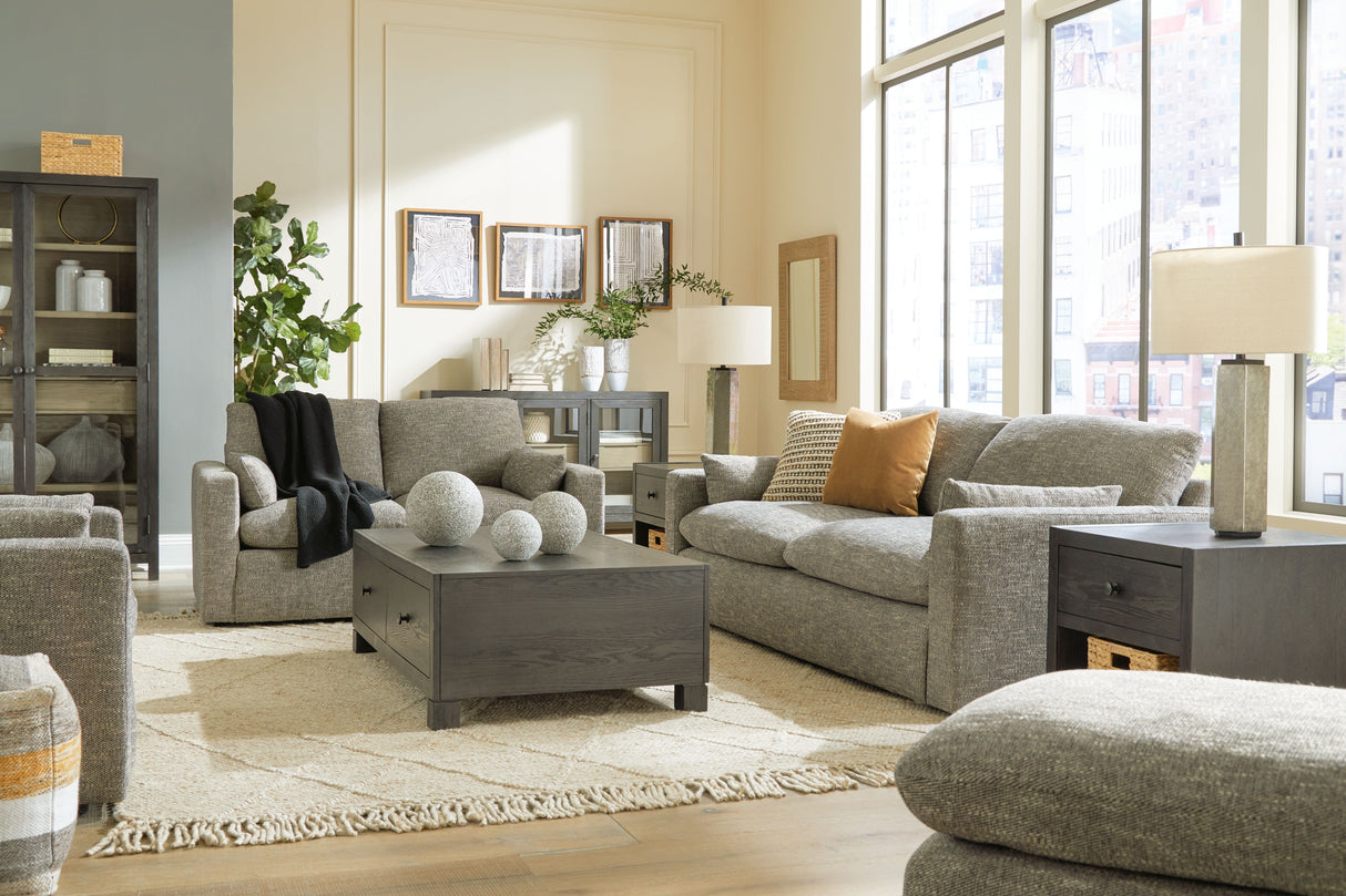 Dramatic - Living Room Set Dark Gray 4 Pc. Sofa, Loveseat, Chair And A Half, Ottoman by Benchcraft® | Bel Furniture