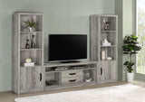 Burke - 3-Shelf Engineered Wood Media Tower - Gray Driftwood by Coaster Fine Furniture | Bel Furniture