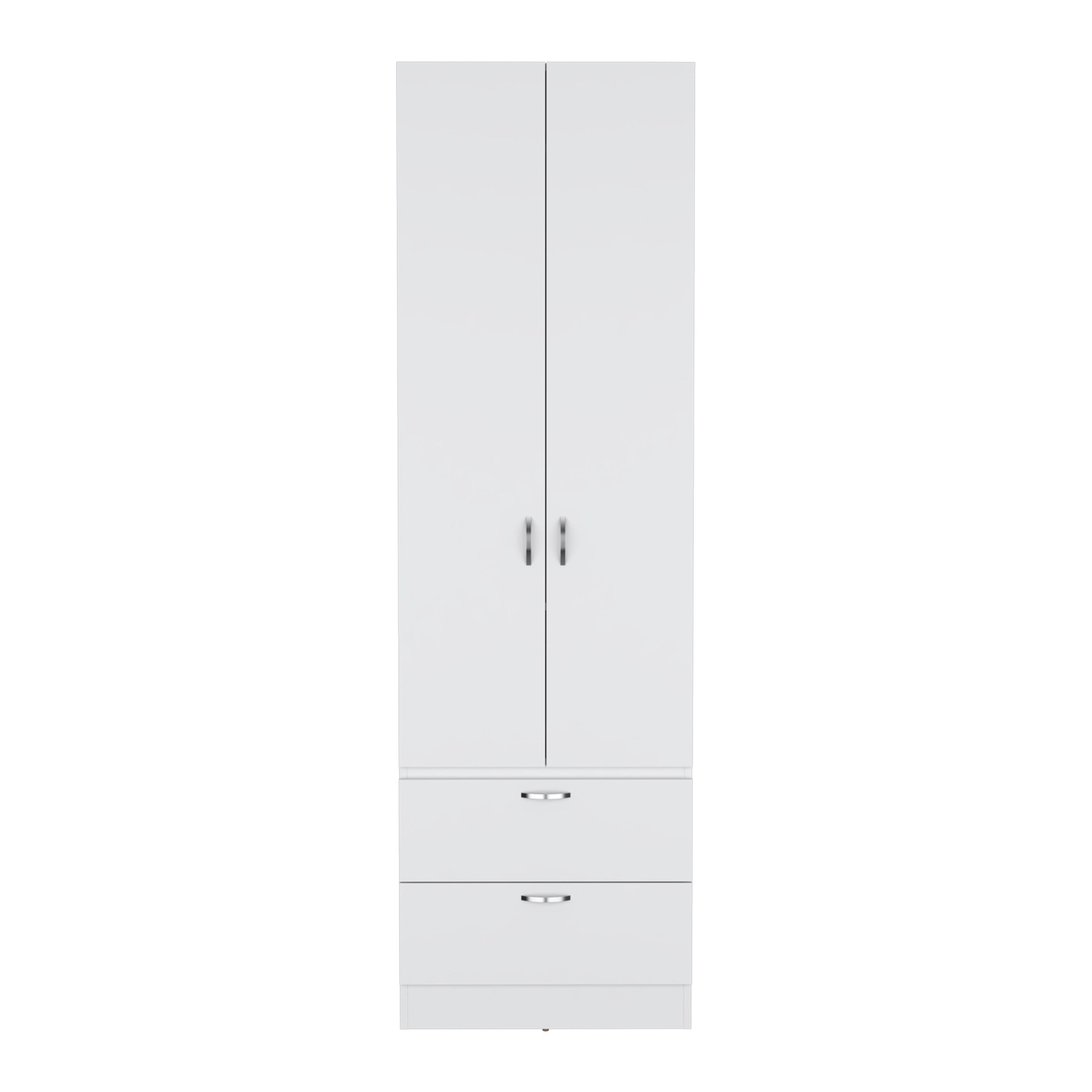 Armoire Organiser, Two Shelves, Rod, Double Door Cabinet Armoire