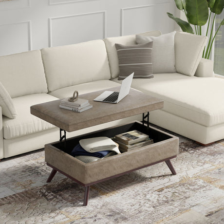 Owen - Multifunctional Square Coffee Table Storage Ottoman - view 63