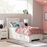 Lawroy - Panel Bed With Storage Beige Twin 2 Under Bed Storage Units by Signature Design by Ashley® | Bel Furniture