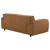 Buxton - Top Grain Leather Upholstered Loveseat