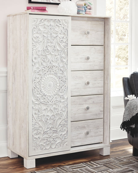 Paxberry - Whitewash - Dressing Chest by Signature Design by Ashley® | Bel Furniture