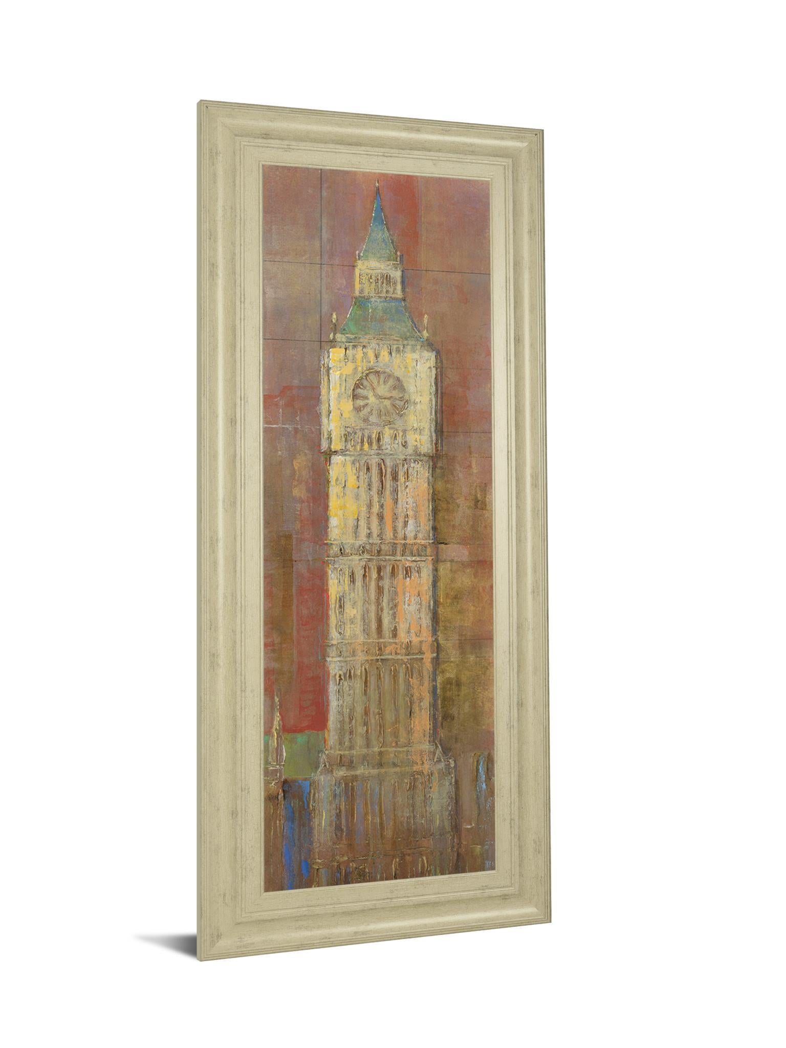 Big Ben By Longo - Framed Print Wall Art - Yellow