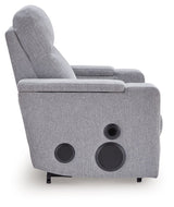 Pineland - Glider Power Recliner With Audio System - Pewter