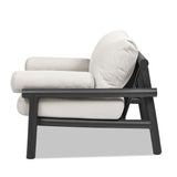 Zara - Dowel Frame Bolster Patio Deep Seating Armchair, Axroma Olefin - Wheat Beige by Jennifer Taylor Home | Bel Furniture