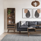 Clarkson - Bookcase With Storage - Rustic Natural Aged Brown by Simpli-Home | Bel Furniture