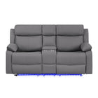 Blanche - Console Reclining Loveseat With LED Lights
