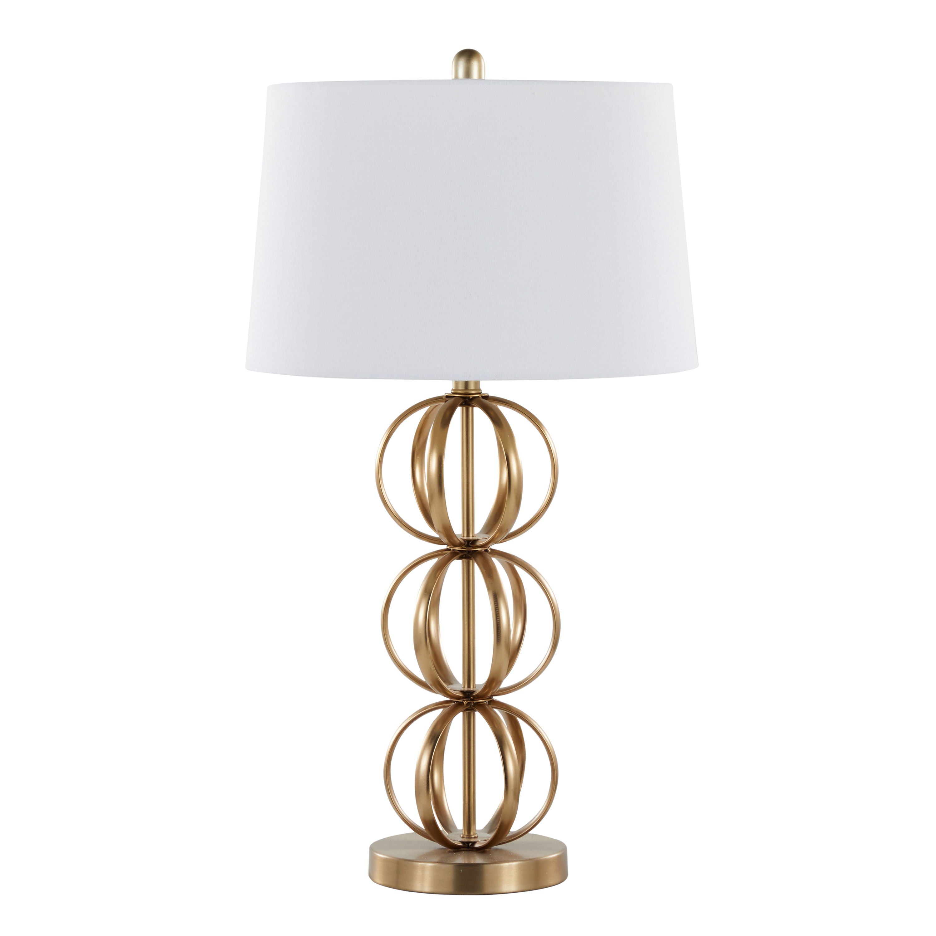 Linx - Contemporary Table Lamp (Set of 2) - Gold / White