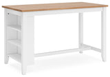 Gesthaven - Rectangular Dining Room Counter Table White by Signature Design by Ashley® | Bel Furniture