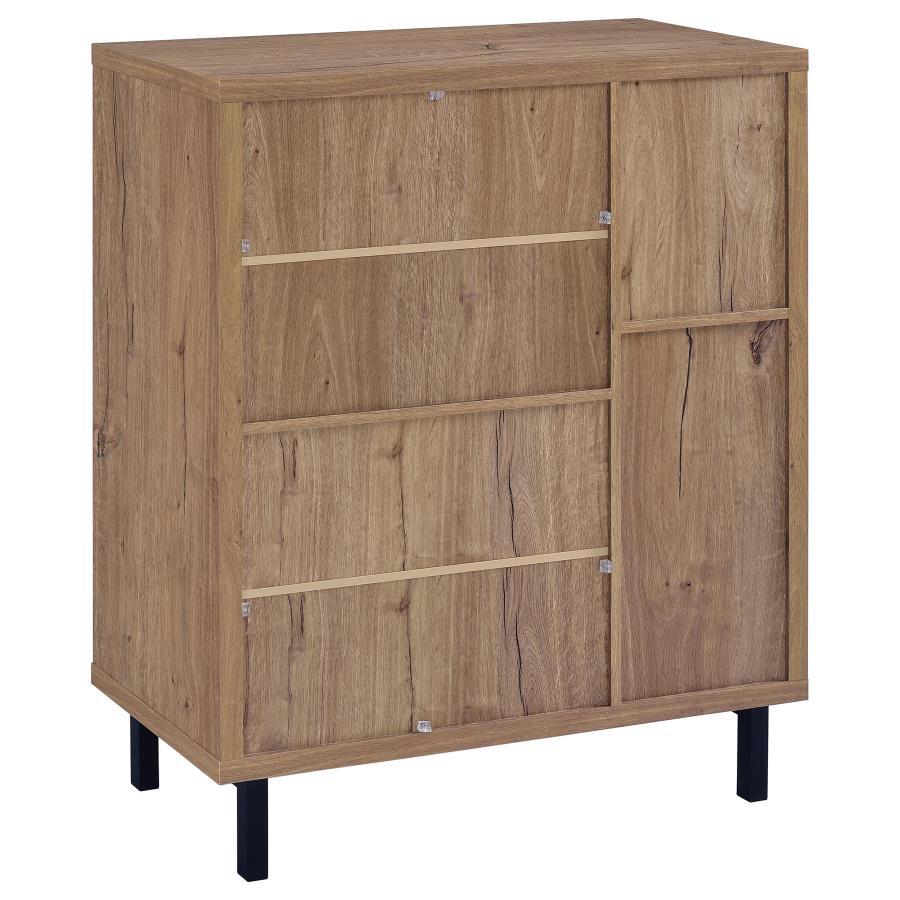 Teller - 2-Door Shoe Storage Cabinet - Natural Oak by Coaster Fine Furniture | Bel Furniture