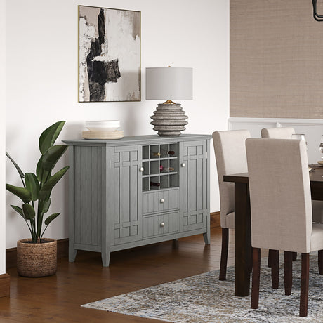 Bedford - Sideboard Buffet And Wine Rack by Simpli-Home | Bel Furniture