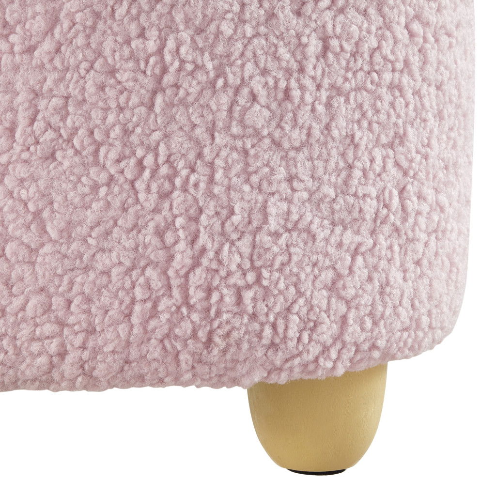 Sherpa Specialty Ottoman - Pink / Brown