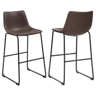 Michelle - Upholstered Armless Chair (Set of 2) Dark Brown 18"W x 20"D x 39.5"H by CoasterEveryday | Bel Furniture