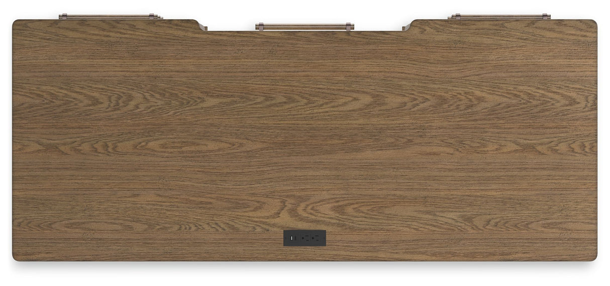 Roanhowe - Brown - Home Office Desk by Signature Design by Ashley® | Bel Furniture