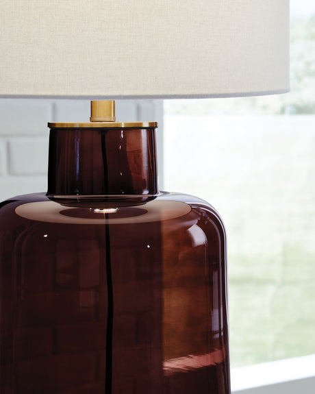 Mette - Glass Table Lamp - Brown / Gold Finish - view 4