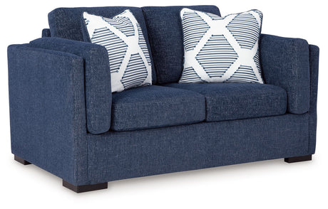 Evansley - Loveseat Blue by Benchcraft® | Bel Furniture