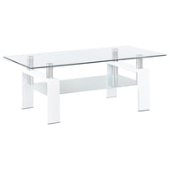 Dyer - 1-Shelf Rectangular Glass Top Table
